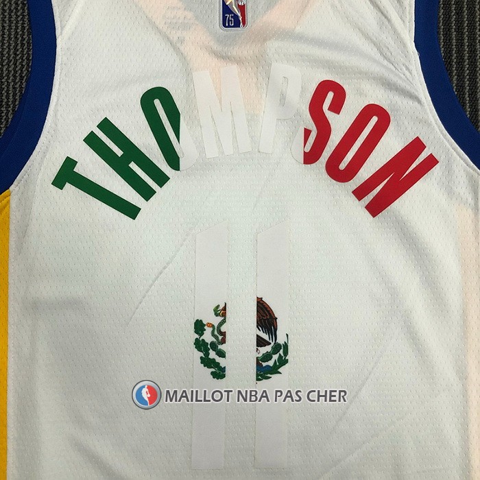 Maillot Golden State Warriors Klay Thompson NO 11 2022 Slam Dunk Special Mexique Edition Blanc